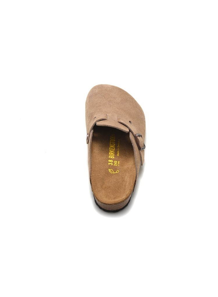 BIRKENSTOCK Boston Wide Width Suede Leather Sandals with Soft Footbed | Oversized Fit, Recommend Buying One Size Down - Image 5