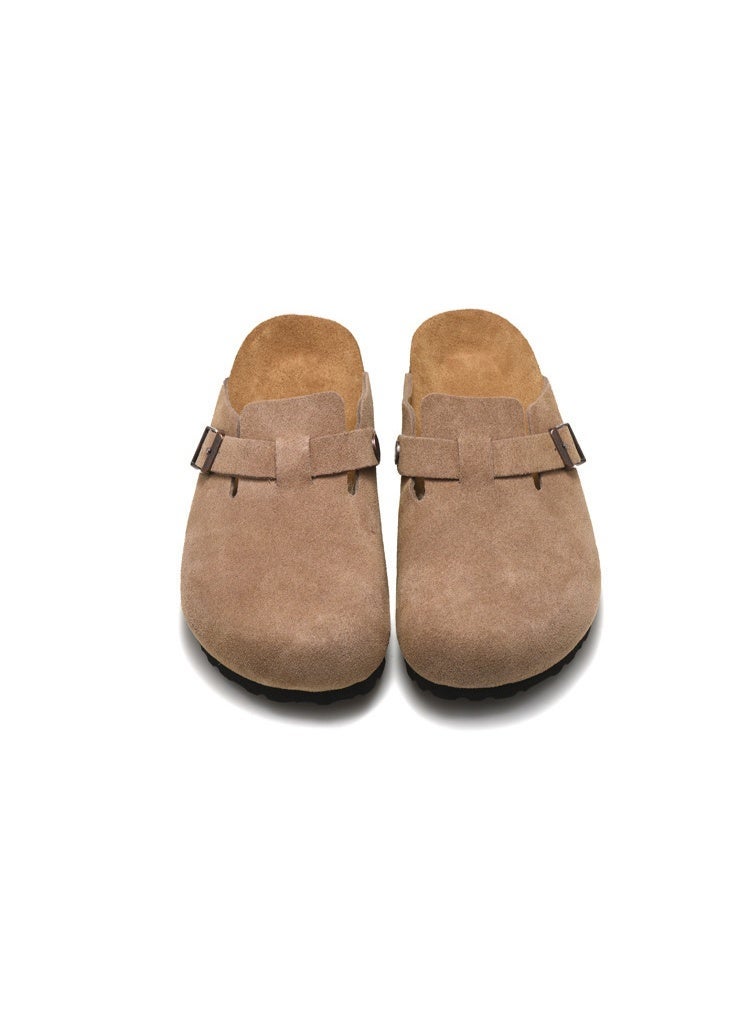 BIRKENSTOCK Boston Wide Width Suede Leather Sandals with Soft Footbed | Oversized Fit, Recommend Buying One Size Down - Image 4