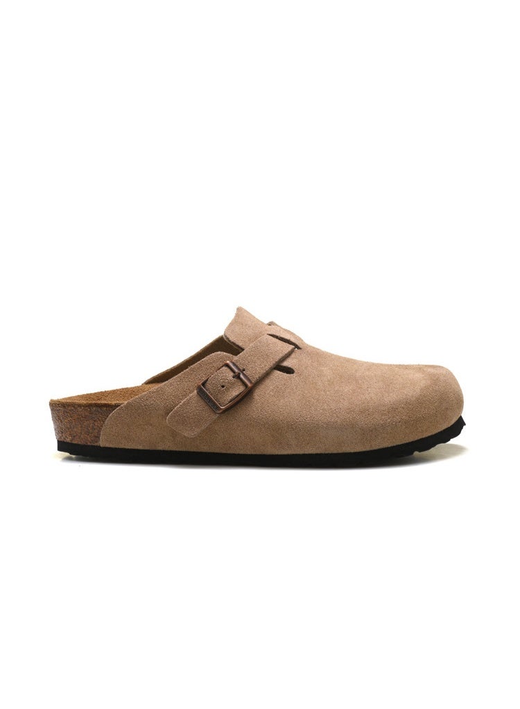 BIRKENSTOCK Boston Wide Width Suede Leather Sandals with Soft Footbed | Oversized Fit, Recommend Buying One Size Down - Image 2