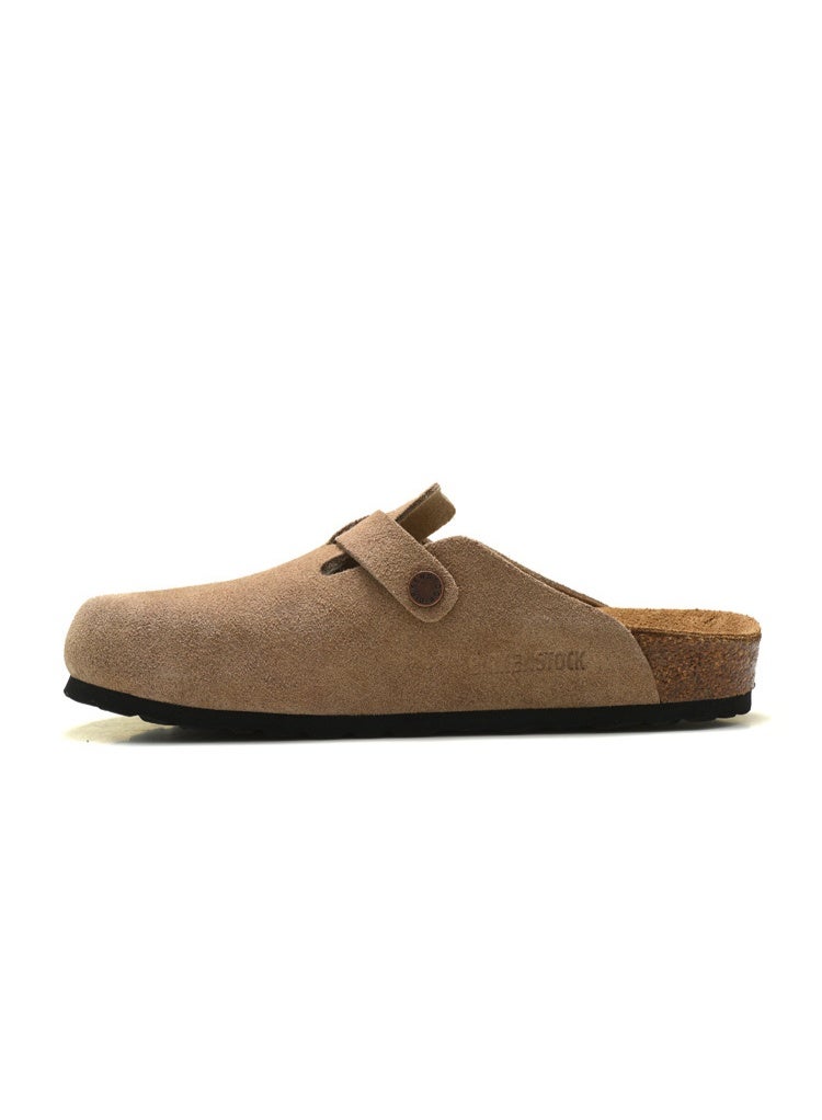BIRKENSTOCK Boston Wide Width Suede Leather Sandals with Soft Footbed | Oversized Fit, Recommend Buying One Size Down - Image 3