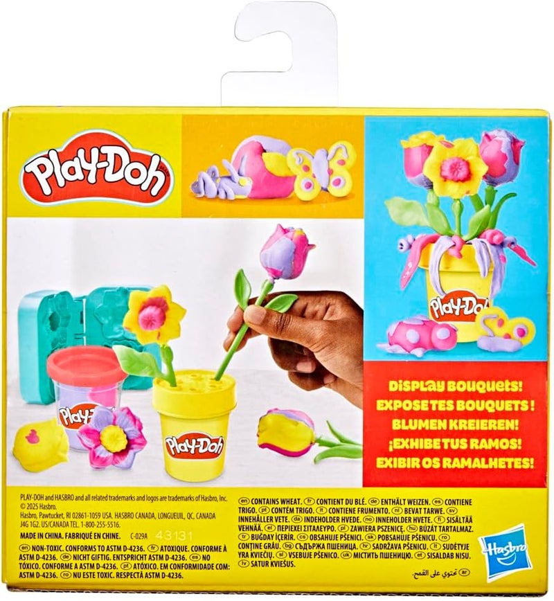 Play-Doh لعبة زهور بلاي دو: توليب ونرجس، مجموعة فنون وحرف للأطفال، هدايا للبنات والأولاد 3+ - Image 4
