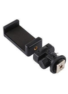 PULUZ 1/4 inch Screw Thread Cold Shoe Tripod Mount Adapter with Phone Clamp for SLR Camera Or Tripod  - Image 2