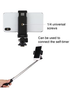 PULUZ 1/4 inch Screw Thread Cold Shoe Tripod Mount Adapter with Phone Clamp for SLR Camera Or Tripod  - Image 5