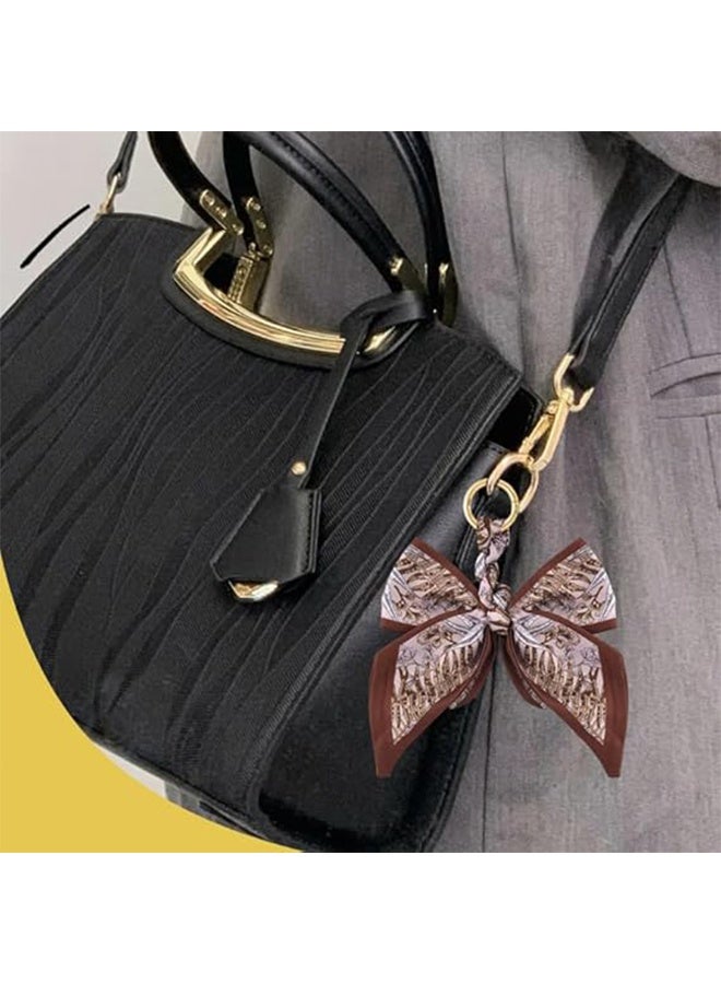 Silky Satin Bow Key Chain for Women Handbags Purse Bowknot Keychain for Ladies Bag Pendant - Image 5