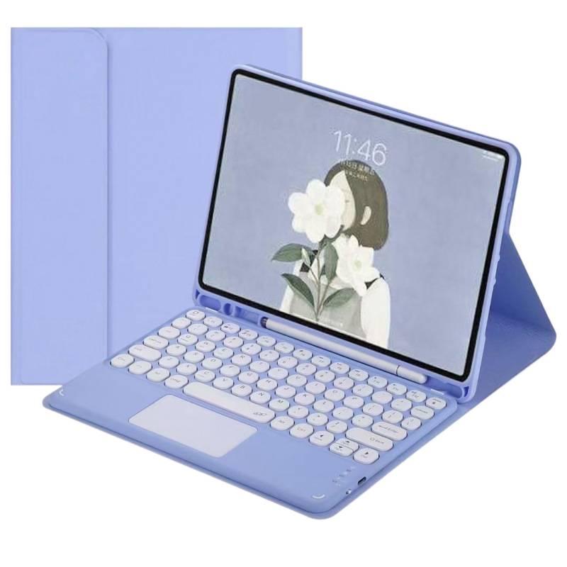 DGG حافظة سامسونج تاب بلوحة مفاتيح متوافقة مع Samsung Galaxy Tab S6 Lite / Samsung Galaxy Tab A7 باللون أزرق مع غطاء حماية ووظيفة حامل وحمل يومي للتابلت بوظيفة حامل باللون الأزرق Sams. - Image 1