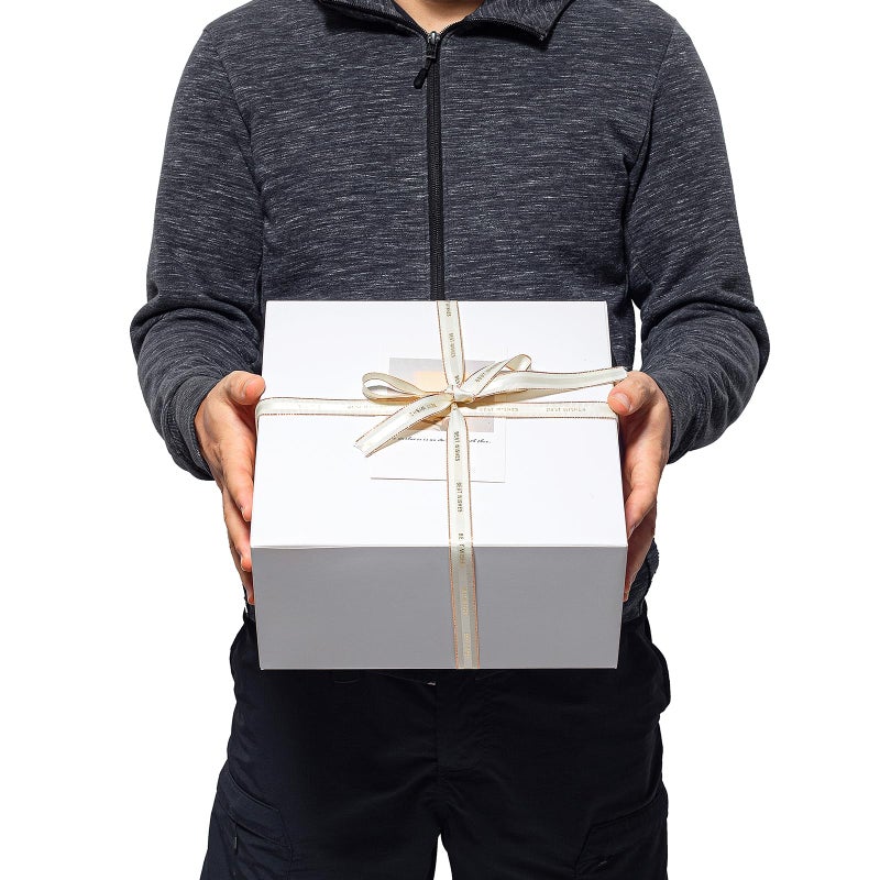Mcfleet Gift Boxes with Lids 10x10x5 Inches 10 Pack Bridesmaid Proposal White Cardboard Gift Box for Presents, Christmas, Wedding, Graduation, Holiday, Birthday Craft Present Packaging - Image 4