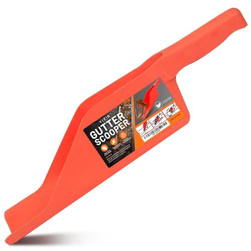 Vivid Works Gutter Scoop Cleaning Tools Easy Removal of Leaves and Dirt Deep Curved Gutter Scooper Shovel for Leaves Debris HighImpact Polypropylene Ergonomic Handle Fits Most Rain Gutters - Image 1