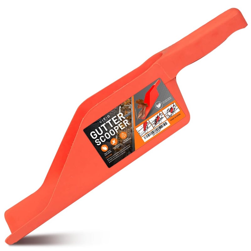Vivid Works Gutter Scoop Cleaning Tools Easy Removal of Leaves and Dirt Deep Curved Gutter Scooper Shovel for Leaves Debris HighImpact Polypropylene Ergonomic Handle Fits Most Rain Gutters - Image 2