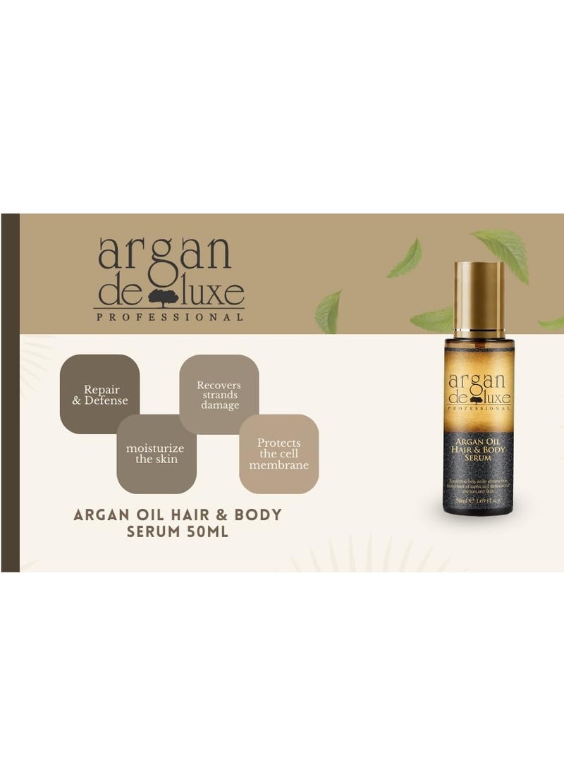 Argan De Luxe Professional Argan Oil Hair and Body Serum 50ml - Image 2