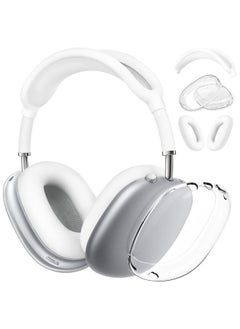 Clear Soft TPU Airpod Max Ear Cover, Silicone Cases Suitable for Apple AirPods Max 3-in-1 Headphones Anti-Scratch Ear Cups Cover Headband Cover and Ear Pad Protector Case Skin Accessories