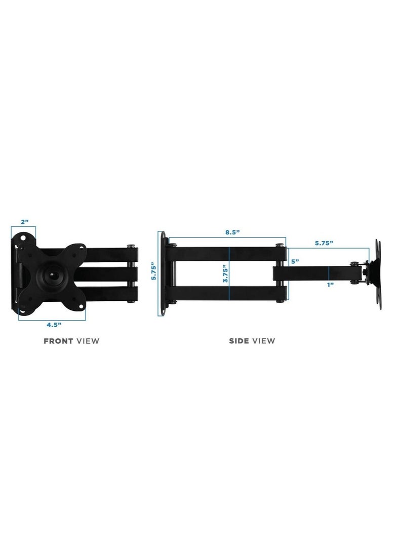 ELTRAZONE TV Wall Mount, Universal Fit for 19, 20, 24, 27, 32, 34, 37 and 40 Inch TVs and Computer Monitors, Full Motion Tilt and Swivel 14” Extension Arm  - Image 5