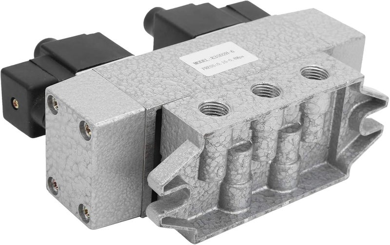K35D2H - 6 3 Position 5 Way Pneumatic Solenoid Valve, Double Electric Controller G1/8in, Aluminum Alloy Air Valve with Spacer - Type Spool Structure, High Flow Capacity for Industr (DC24V) - Image 5
