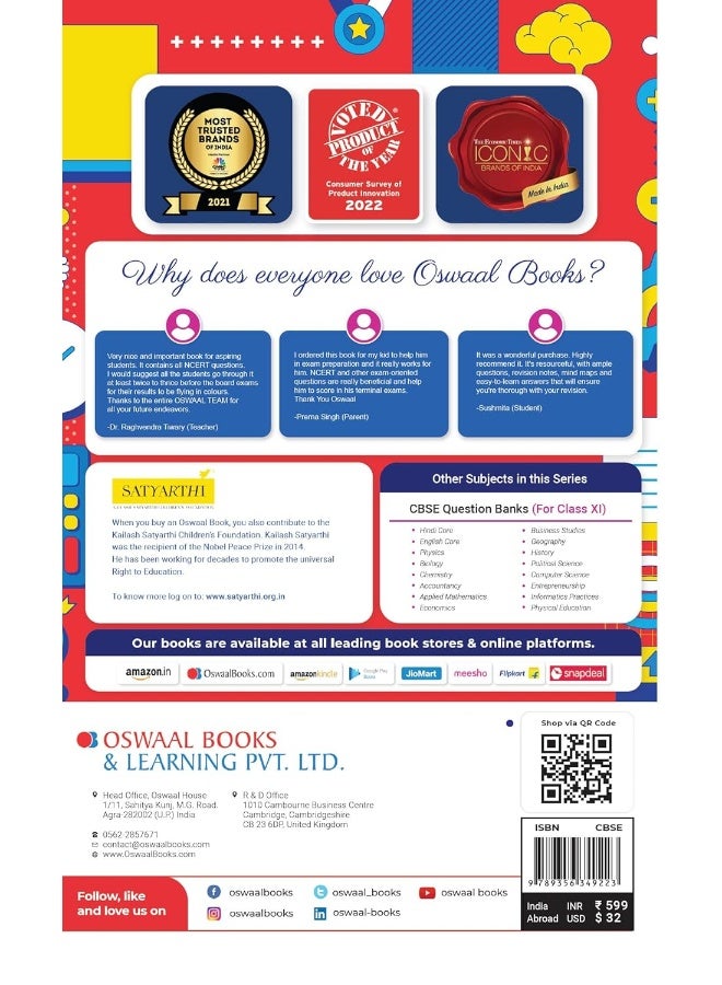 Oswaal CBSE Class 11 Mathematics Question Bank (2024 Exam) - Image 2