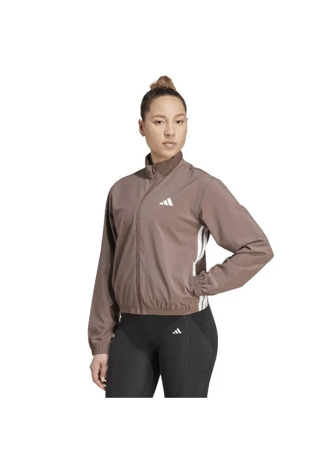 اديداس جاكيت نسائي منسوج بني من وي ثري إس