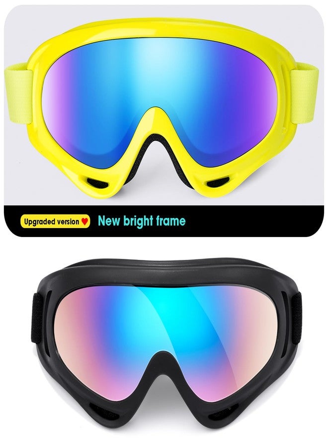 Braylin 2-Pack Snow Ski Goggles, Snowboard Goggles for Men, Women, Youth, Kids, Boys or Girls, Snowmobile Goggles - Image 2