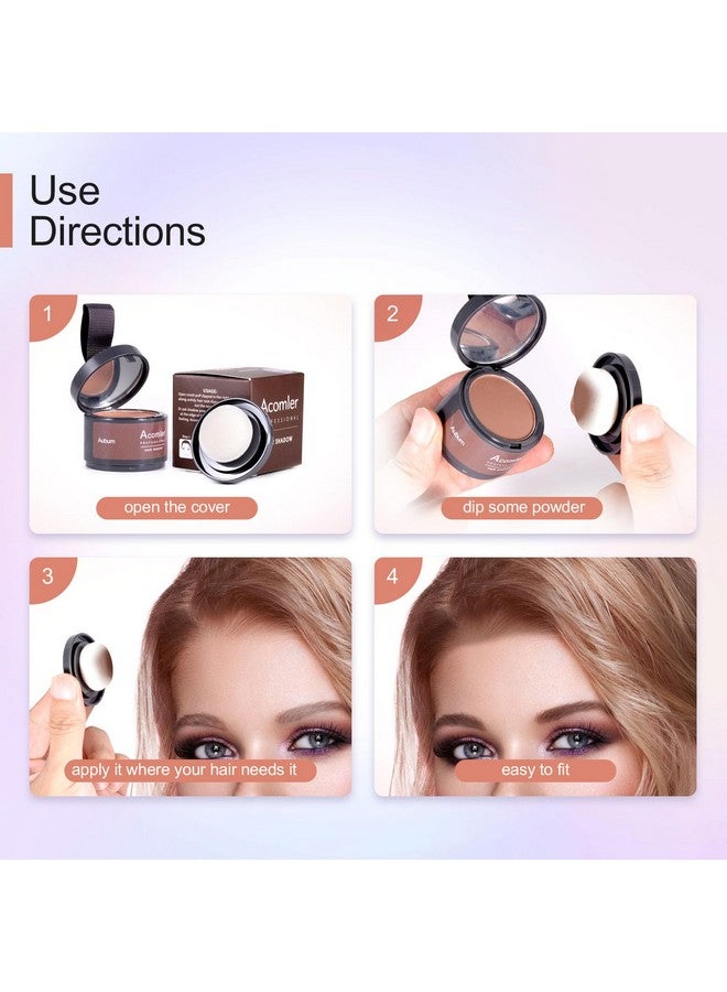 أكوملير بودرة تغطية جذور الشعر من أكوملر للشعر الخفيف والرمادي - بني غامق لظل خط الشعر والحواجب وخط اللحية والبقع الصلعاء (أشقر) - Image 4