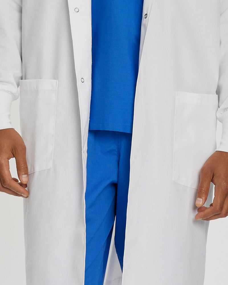 Landau Unisex Relaxed Fit 2-Pocket Full-Length Lab Coat 3178 - Image 4