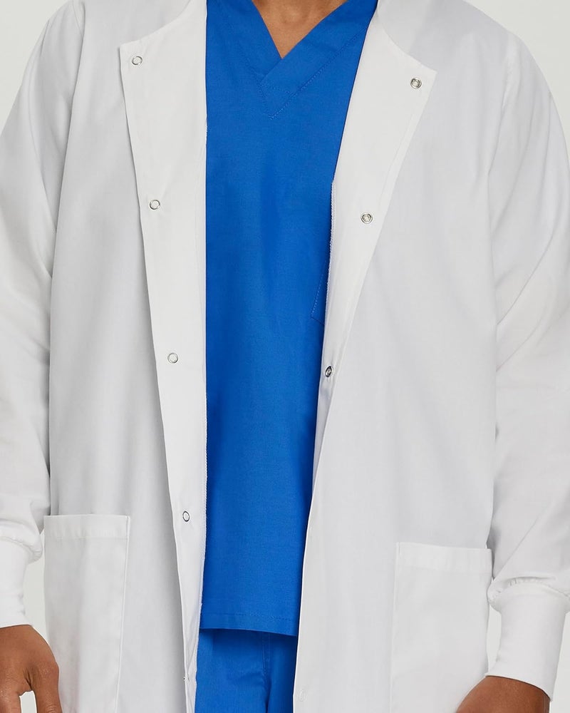 Landau Unisex Relaxed Fit 2-Pocket Full-Length Lab Coat 3178 - Image 3