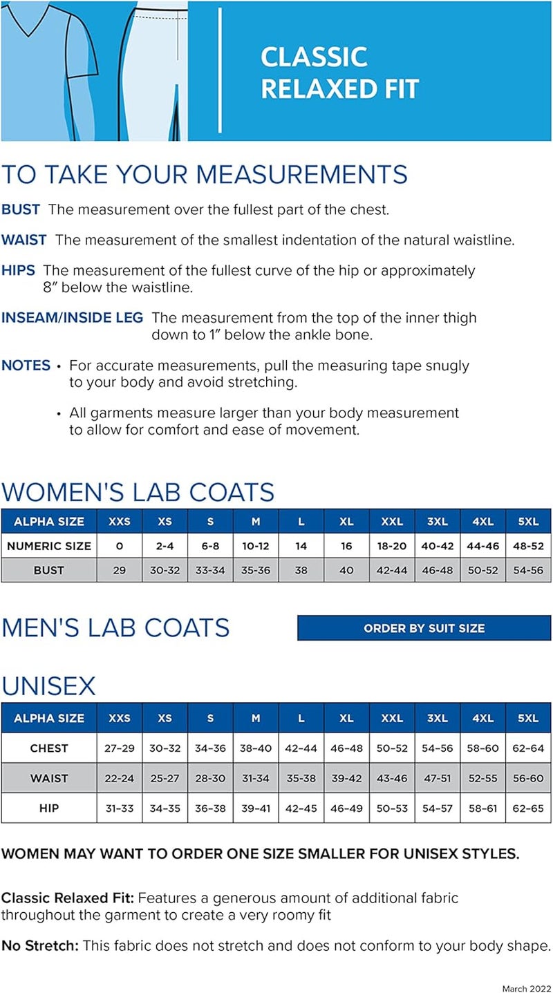 Landau Unisex Relaxed Fit 2-Pocket Full-Length Lab Coat 3178 - Image 5