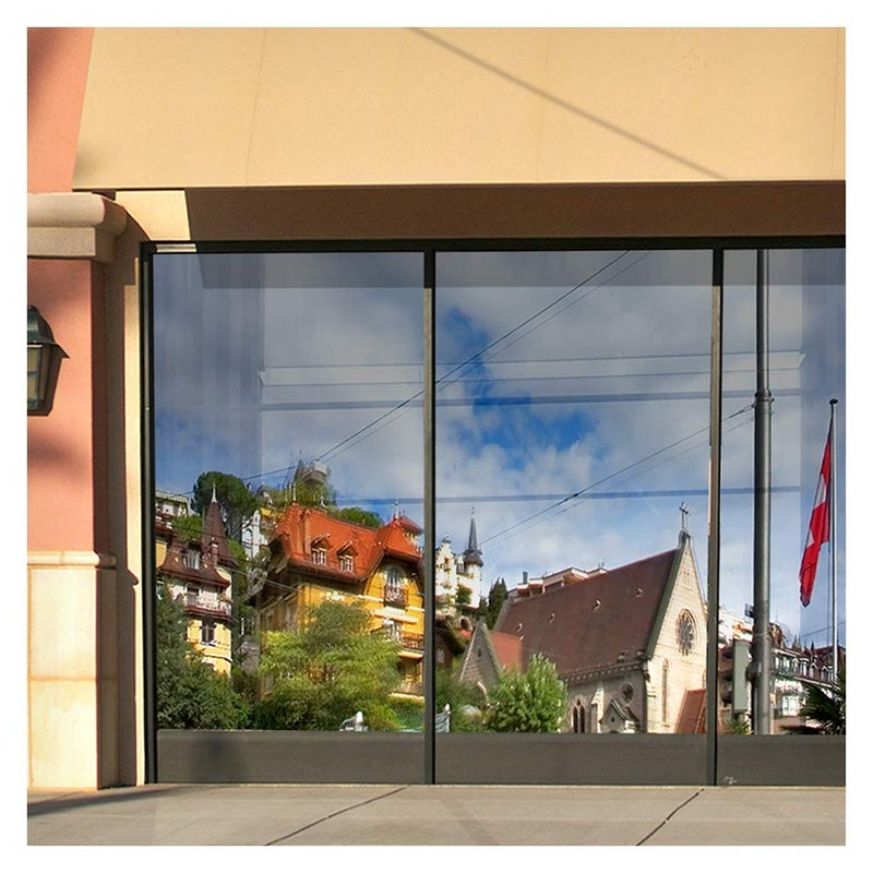 BDF S15 Window Film Daytime Privacy and Heat Control Mirror Silver 15 Dark  36in X 24ft