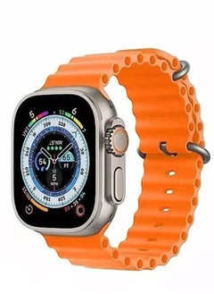 Ultra 2 Smartwatch With Bluetooth Calling, Heart Rate Monitoring, Step Count & Fast Charging Orange Strap