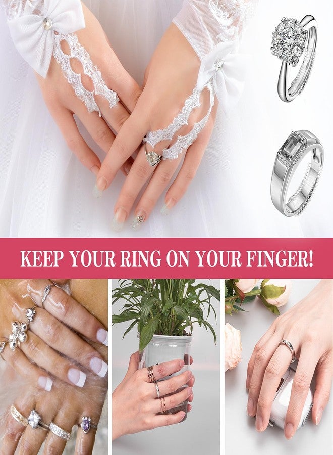 WEGOUP 16-Pack Ring Sizers for Loose Rings – Adjustable Clear Silicone Non-Slip Ring Resizer and Tightener Guard (4 Sizes) – Spiral Silicone Jewelry Fitter for Men & Women – Makes Rings Smaller - Image 5