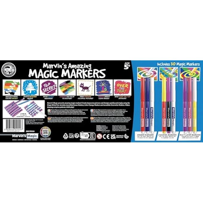 Marvin's Magic - NEW X 30 AMAZING MAGIC PENS - COLOR CHANGING MAGIC PEN ART - CREATE 3D LETTERING OR WRITE SECRET MESSAGES - INCLUDES 30 MAGIC PENS - Image 3