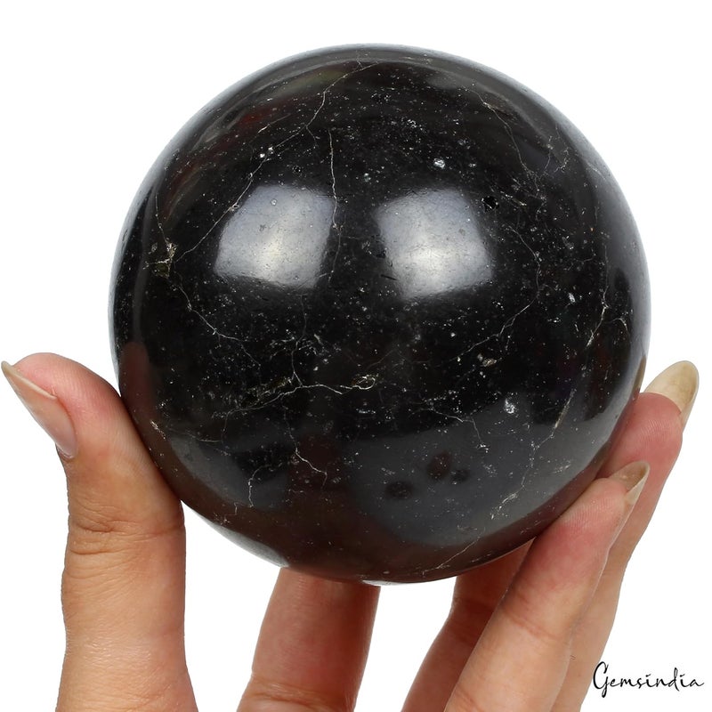 gemsindia 3960 Ct Natural Black Obsidian Crystal Healing BallSphere Mineral Gemstone31 - Image 4
