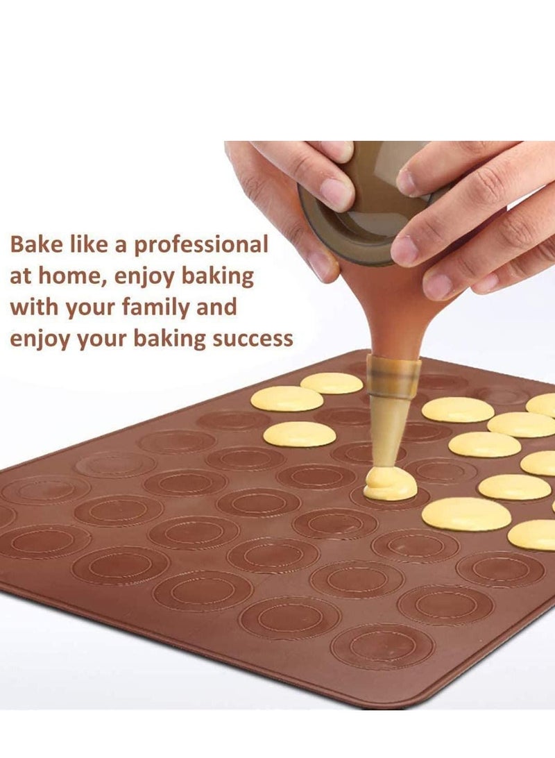 Y&D Silicone Macaroons Baking Mat 48 Moulds Non-Stick Macaroon 38 X 28 Cm Capacity Macarons And Decorating Flower Tools  - Image 2