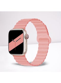 Cosmostech Compatible for Smart Watch Watch 42MM 44MM 45MM 49MM 1/2/3/4/5/6/se/7/8/ultra Magnetic Strap and Band Powder Pink(Blue)  - Image 1