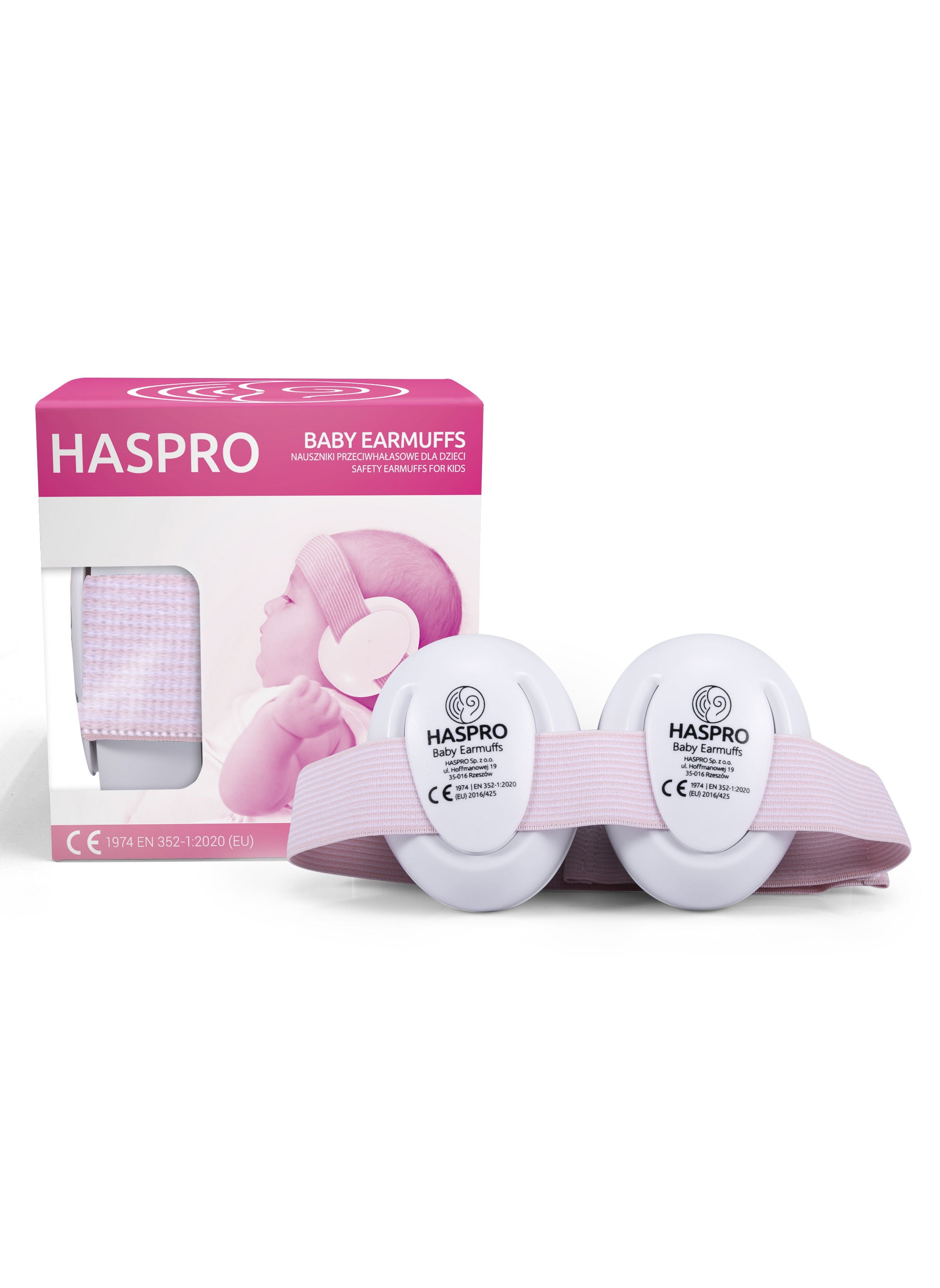 HASPRO HASPRO Baby Earmuffs - Noise-Cancelling Earmuffs for Infants and Young Children - Elastic Headband - Soft Foam Earmuffs to Improve Sleep and Prevent Hearing Damage 