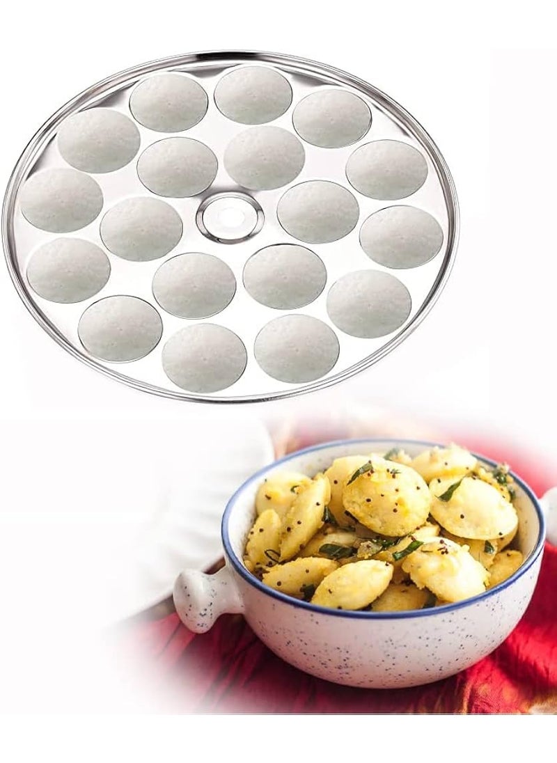 AadiVeer AadiVeer Stainless Steel Mini Idli Plates Idli Maker Set Of 2 Plates 36 Idlies Dia 195 cm  - Image 5