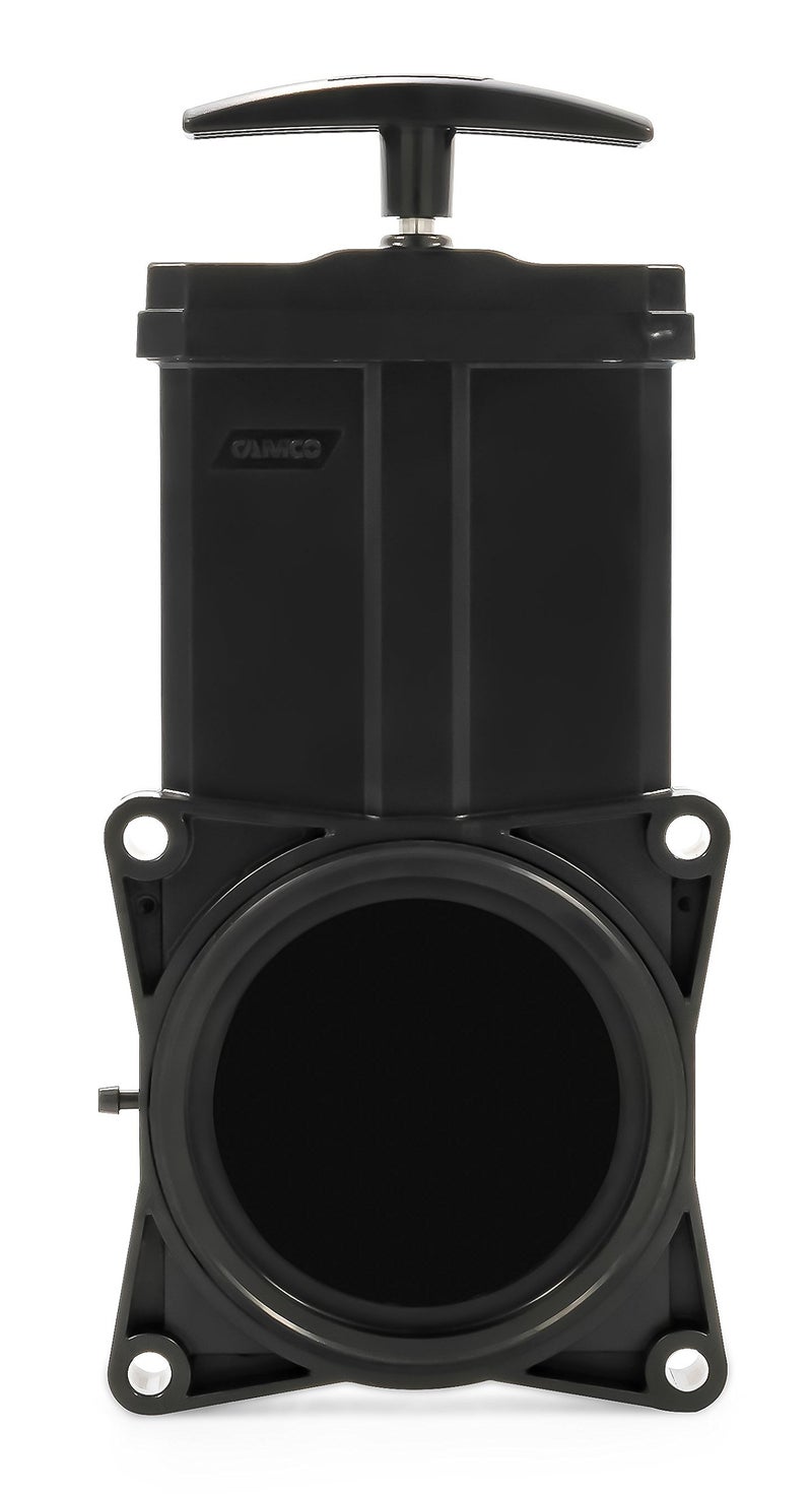 Camco RV Replacement Waste Valve with Handle Features Durable Plastic Handle 3Inch Diameter Valve Opening 39513
