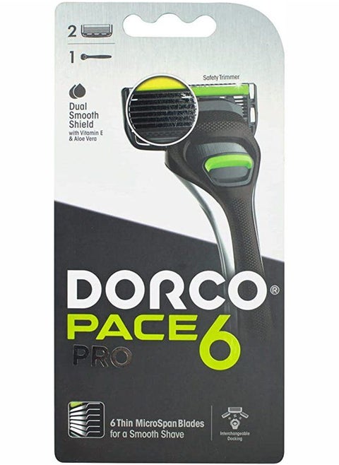 DORCO PACE 6 PRO - SYSTEM RAZOR - 6 BLADES - 1H+2CRT