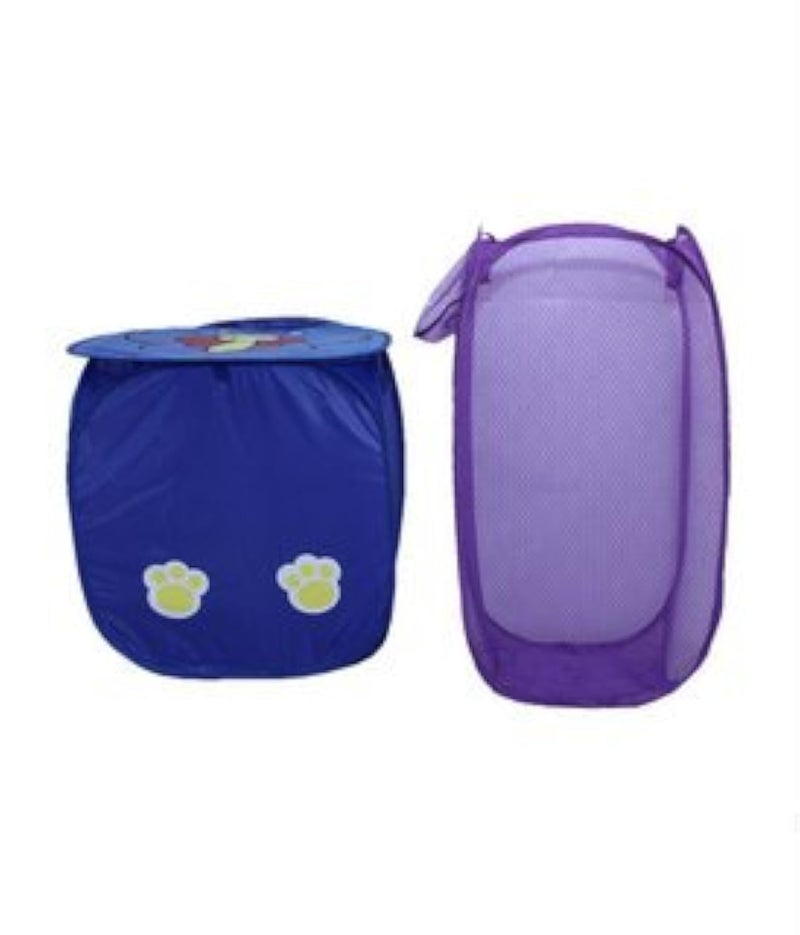Kuber Industries Laundry Basket Set Of 2 Pcs- Colour and Print might vary according to availibility