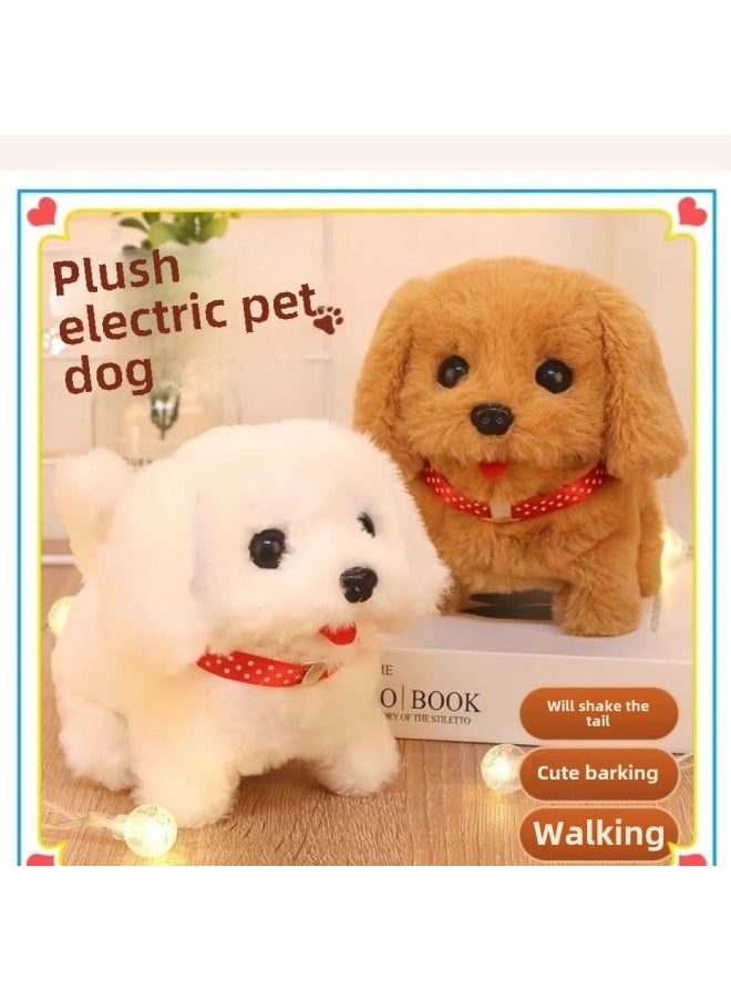 Children's Toy Dog Barking Baby Artificial Electric Plush Puppy Boy Cute Pet Digital Dog Girl-Color:Collar Teddy  - Image 2
