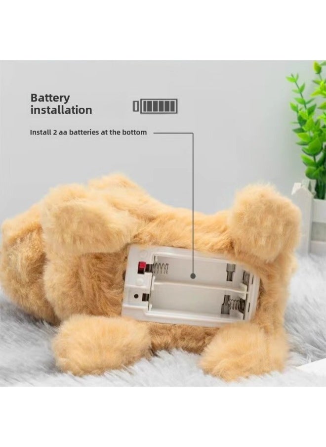 Children's Toy Dog Barking Baby Artificial Electric Plush Puppy Boy Cute Pet Digital Dog Girl-Color:Collar Teddy  - Image 4