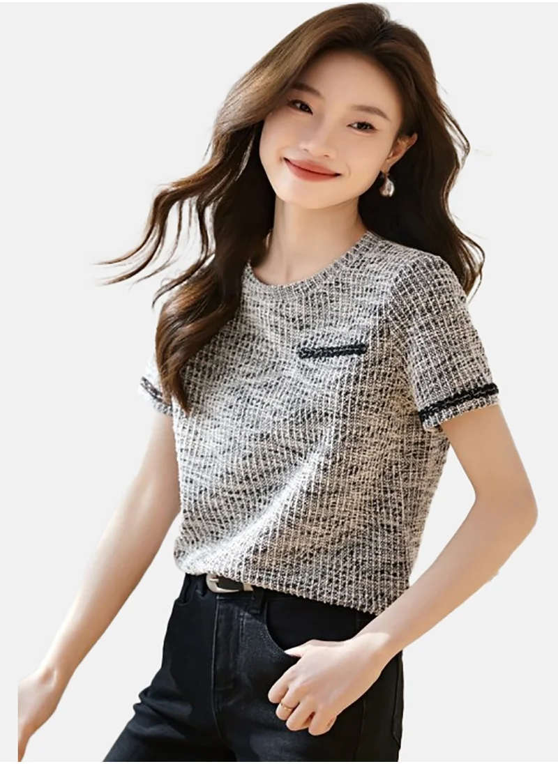 يونيكي Women Round Neck Short Sleeves Top