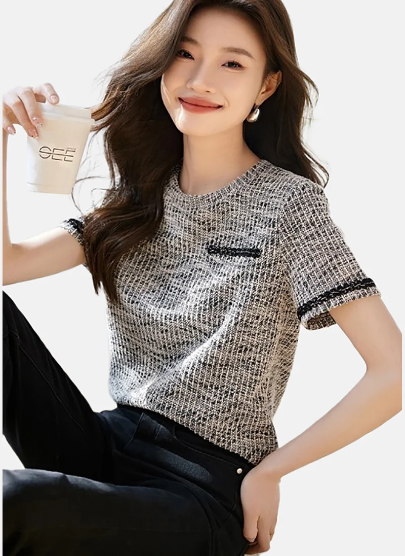 YUNIQEE Women Round Neck Short Sleeves Top