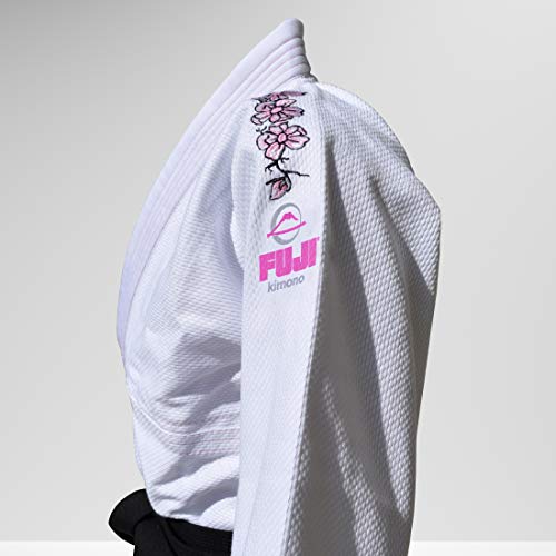 Fuji زي جيو جيتسو البرازيلية FUJI لجميع الاستخدامات، أبيض (حروف وردية)، مقاس WC2 - Image 2