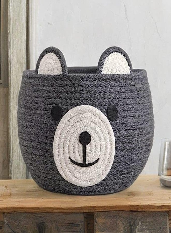 RUGSZONE rugszoon Laundry Basket, Nursery Organizers and Storage, Baby Hamper, Kids Basket, Toy Bin, Dog Cat Toy Baskets, Baby Gift Basket (12x10 Inch) (Beige) (Grey) - Image 4