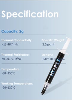 Halnziye Premium Performance Thermal Paste for Cooling All Processors CPU GPU PC PS4 Xbox Computers and Consoles High Thermal Conductivity Thermal Paste Long Durability Safe Application Non-Conductive  - Image 2