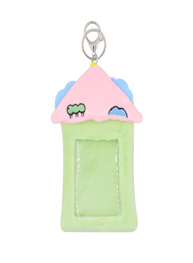 MOSSTYUS Cute Plush Postcard Sleeve with Keychain Girls ID Bus Card Cover Holder Protective Case Clip Badges Supplier,House1# - Image 1