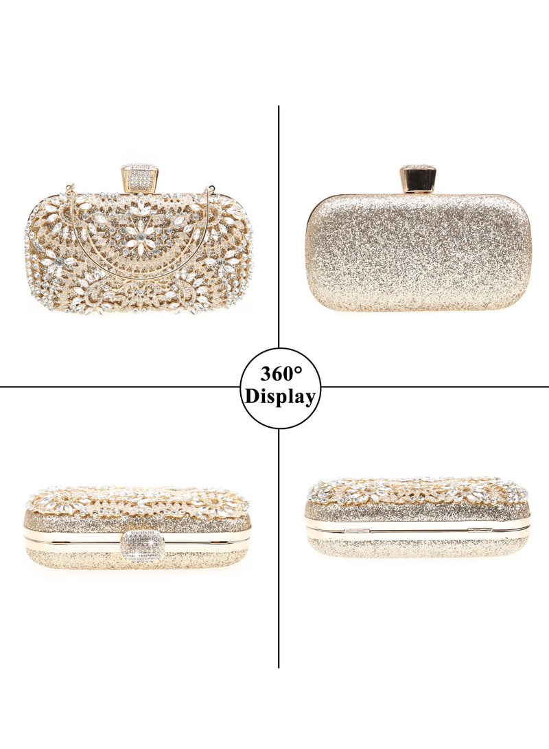 Sparkly Rhinestone Clutch Bags for Women, Luxurious Evening Handbags for Weddings and Parties - Image 2