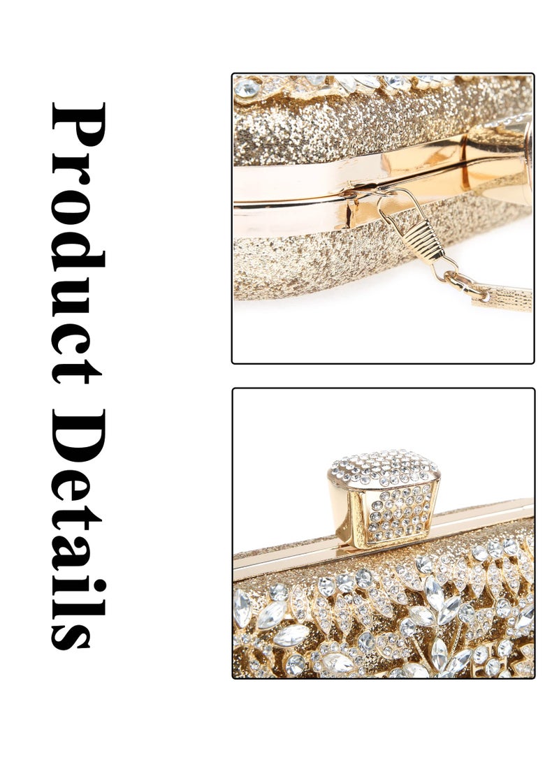 Sparkly Rhinestone Clutch Bags for Women, Luxurious Evening Handbags for Weddings and Parties - Image 4