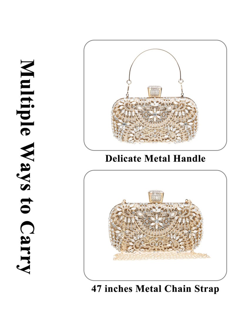 Sparkly Rhinestone Clutch Bags for Women, Luxurious Evening Handbags for Weddings and Parties - Image 3