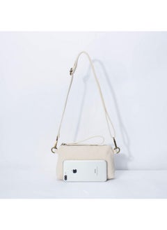 YONBEN Crossbody Handbags Small Crossbody Purse Cell Phone Purse With Simple Design Wrist Strap And Crossbody Strap (Beige)  - Image 5