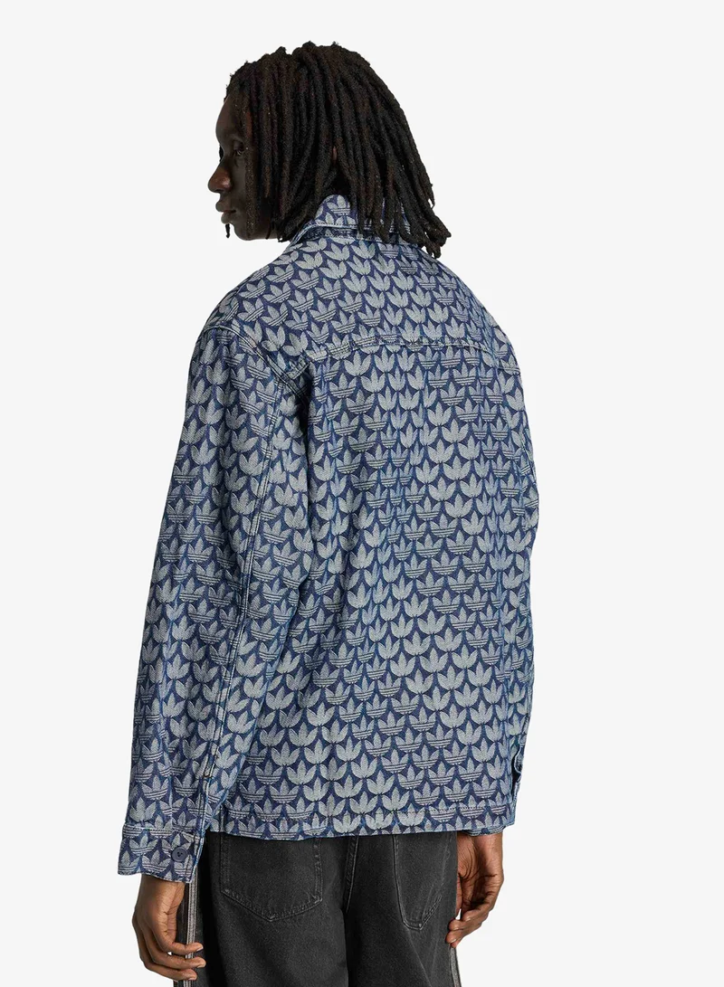 اديداس اوريجينالز قميص دنيم بنقش شعار