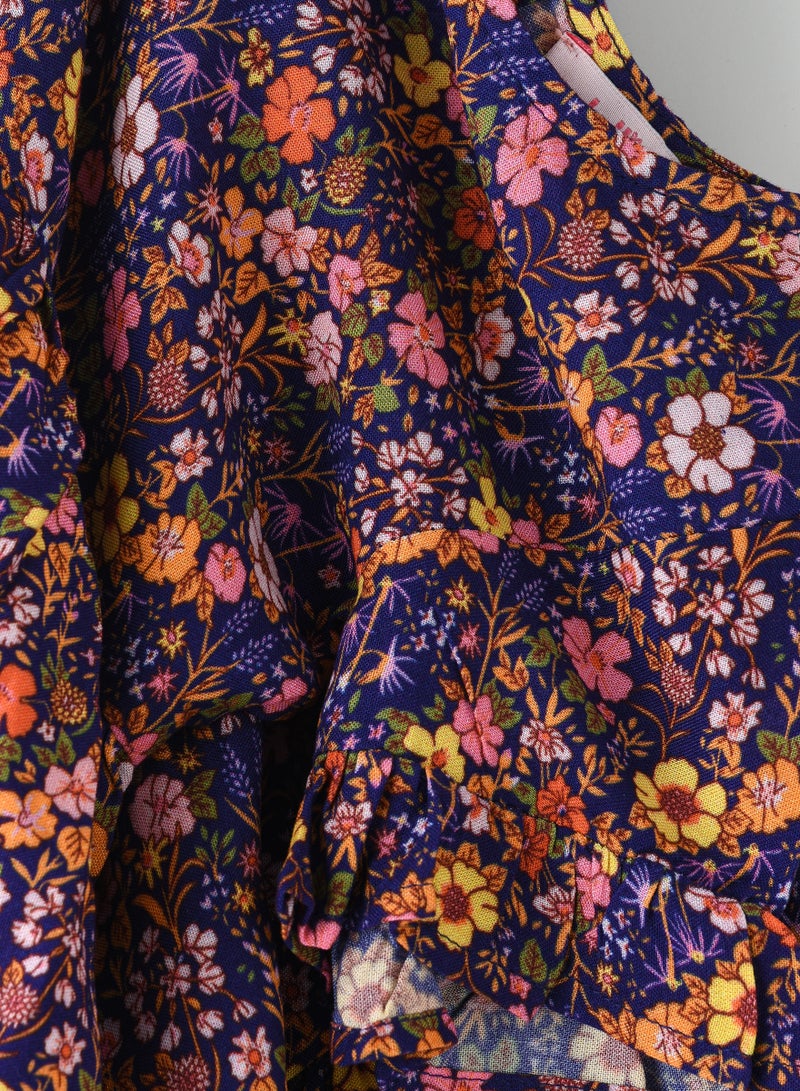 Jelliene Girls All Over Printed Dress 100% Viscose, Soft and Flowy Dress for Girls - Image 4