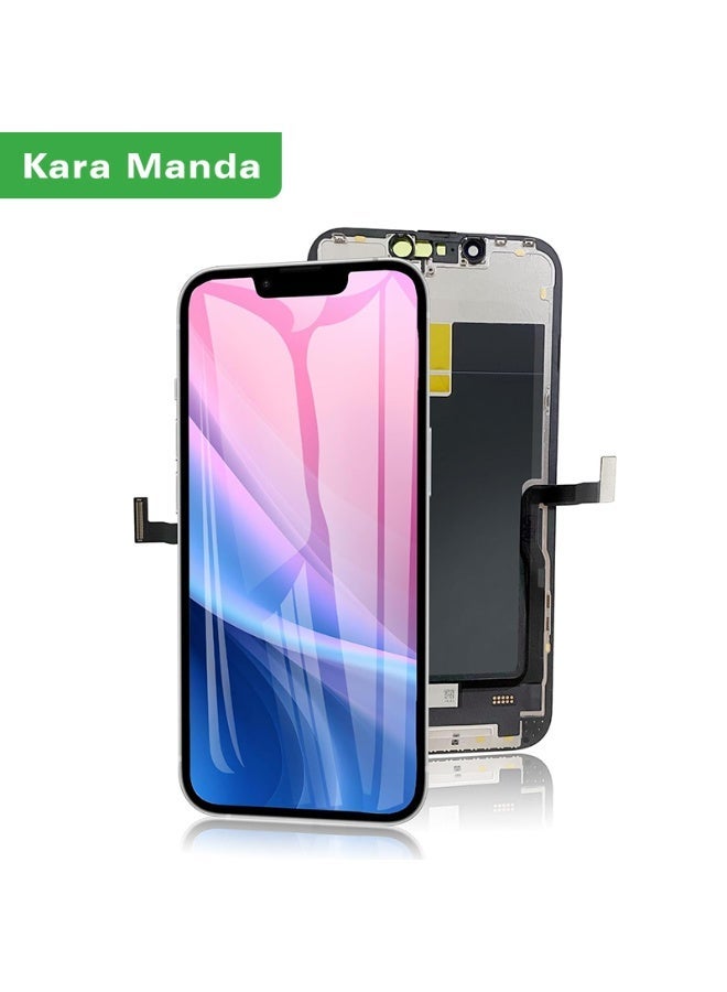 كاراماندا لشاشة iPhone 13 Pro البديلة مقاس 6.1 بوصة، شاشة LCD تعمل باللمس ثلاثي الأبعاد، مجموعة محول رقمي  متوافقة مع الموديلات A2483 و A2636 و A2638 و A2639 و A2640 - Image 1